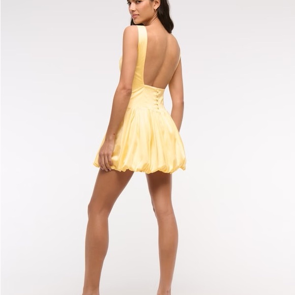 High-Neck Bubble Hem Mini Dress - Picture 2 of 4